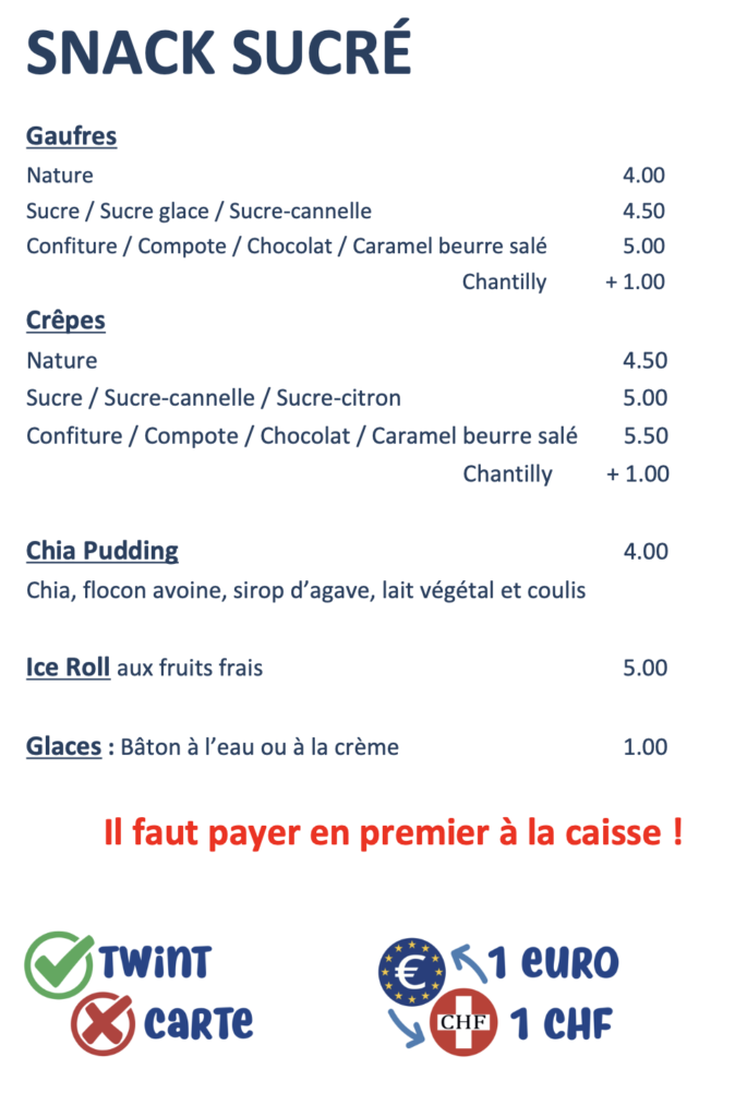 Menu snacks LSM